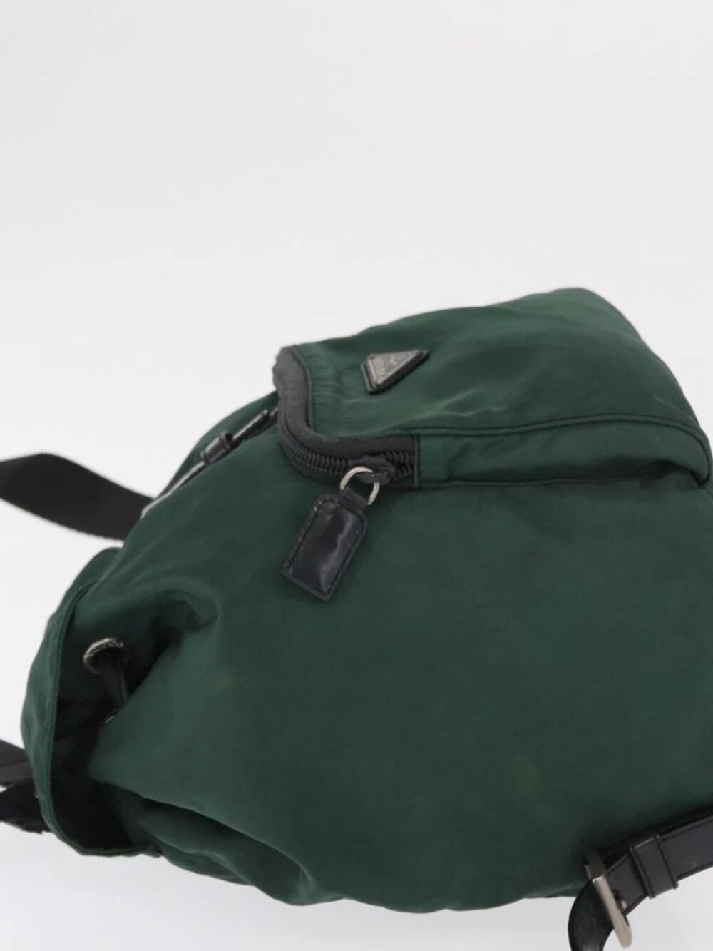 PRADA Backpack Nylon Green Silver Auth ki6395 - Picture 5 of 15